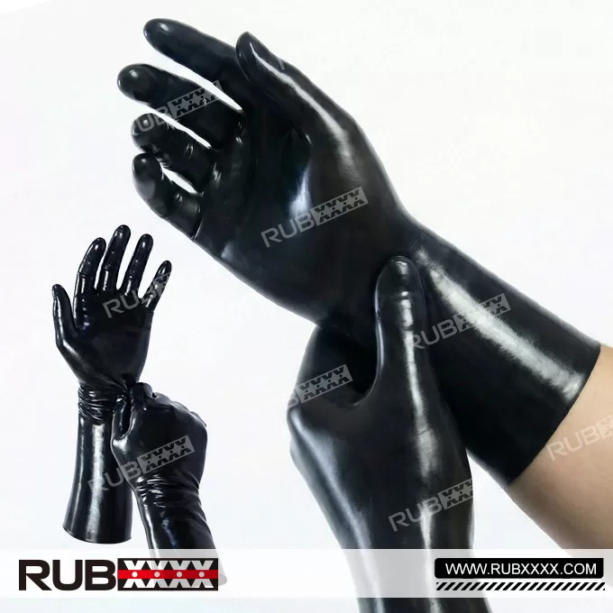 Molded Latex Five-finger Gloves (short)